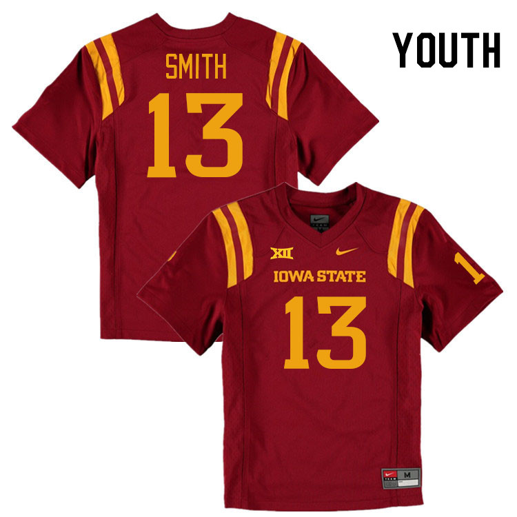 Youth #13 Iowa State Cyclones College Football Jerseys Stitched Sale-Cardinal